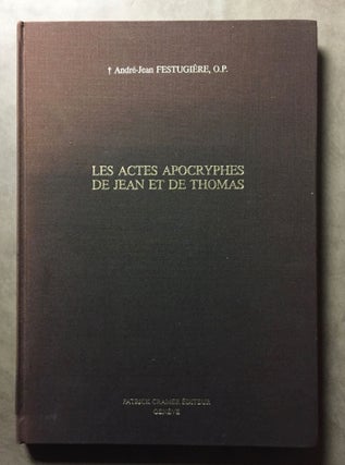 Item #M6537 Les actes apocryphes de Jean et de Thomas. FESTUGIERE André-Jean