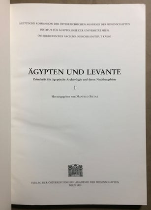 Ägypten und Levante. Band I & II.