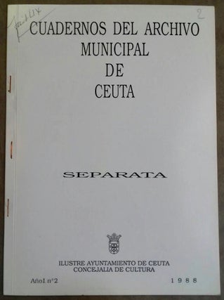 Item #M6595 Cuadernos del Archivo Municipal de Ceuta. Ilustre Ayuntamiento de Ceuta. Concejalia...[newline]M6595.jpg