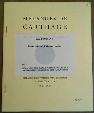 Item #M6644 Terres cuites de l'Afrique romaine. DENEAUVE Jean[newline]M6644.jpg