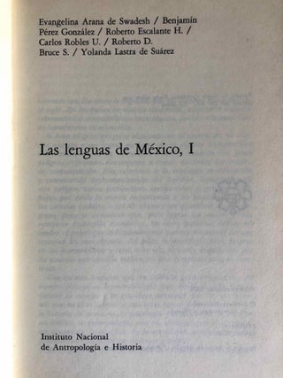 Las Lenguas de México. Volumes I & II (complete set)