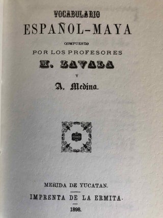 Vocabulario español - maya. Edición facsimilar.[newline]M6675-02.jpg