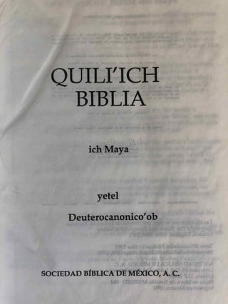 Quili'ich maya. Biblia maya (Maya Bible)[newline]M6678-02.jpg