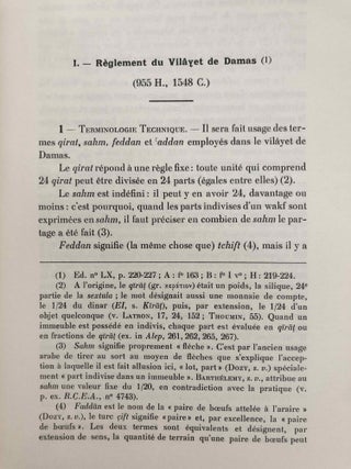 Règlements fiscaux ottomans. Les provinces syriennes.