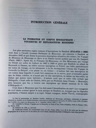 Inscriptions grecques et latines de la Syrie. Tome VI: Baalbek et Beqa'. Nos 2711-3017.