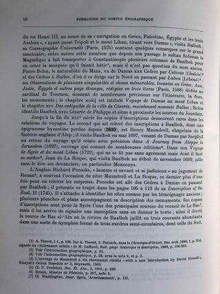 Inscriptions grecques et latines de la Syrie. Tome VI: Baalbek et Beqa'. Nos 2711-3017.