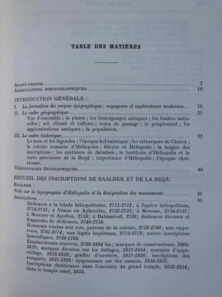 Inscriptions grecques et latines de la Syrie. Tome VI: Baalbek et Beqa'. Nos 2711-3017.[newline]M6735-10.jpg