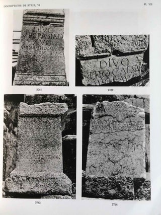 Inscriptions grecques et latines de la Syrie. Tome VI: Baalbek et Beqa'. Nos 2711-3017.