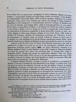 Inscriptions grecques et latines de la Syrie. Tome VI: Baalbek et Beqa'. Nos 2711-3017.