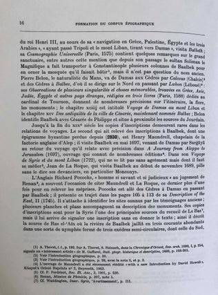 Inscriptions grecques et latines de la Syrie. Tome VI: Baalbek et Beqa'. Nos 2711-3017.