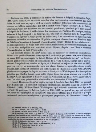 Inscriptions grecques et latines de la Syrie. Tome VI: Baalbek et Beqa'. Nos 2711-3017.