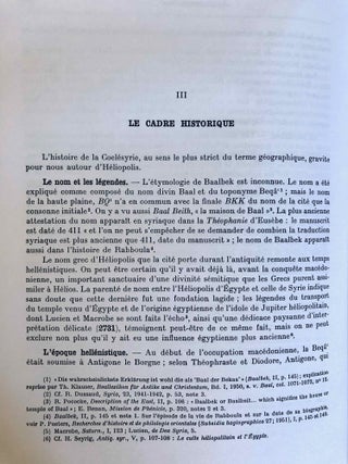 Inscriptions grecques et latines de la Syrie. Tome VI: Baalbek et Beqa'. Nos 2711-3017.