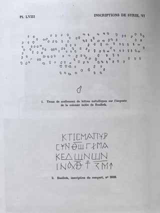 Inscriptions grecques et latines de la Syrie. Tome VI: Baalbek et Beqa'. Nos 2711-3017.
