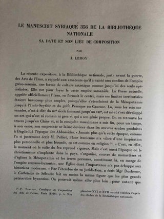 Le manuscrit syriaque 356 de la Bibliothèque Nationale. Sa date et son lieu de composition.[newline]M6766-01.jpg