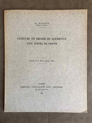 Item #M6773 Ceinture en bronze du Louristan avec scènes de chasse. DUSSAUD René
