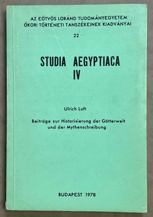 Item #M6783a Beiträge zur Historisierung der Götterwelt und der Mythenschreibung. LUFT Ulrich[newline]M6783a-00.jpeg