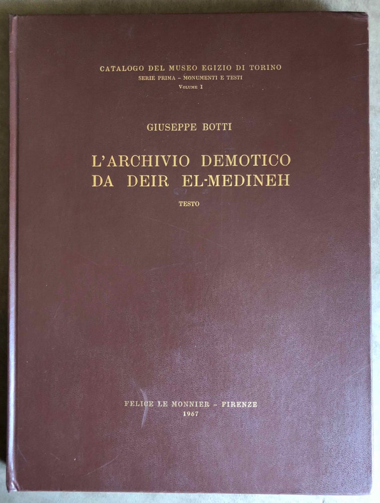 Item #M6796a L'archivio demotico da Deir el-Medineh. Texto (only). BOTTI Giuseppe.[newline]M6796a.jpg