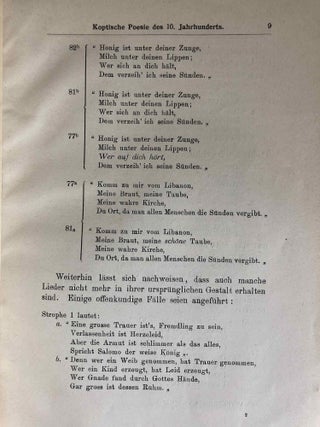 Koptische Poesie des zehnten Jahrhunderts. Teil I und Teil II: Text und Übersetzung (complete)
