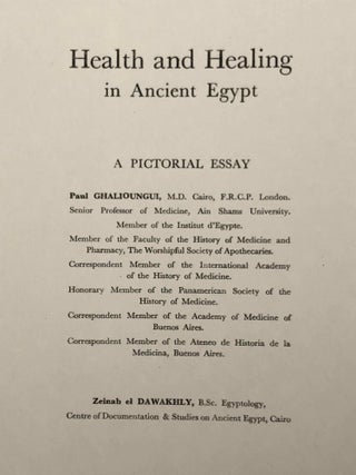 Health and Healing in Ancient Egypt. A Pictorial Essay.[newline]M6804-03.jpg