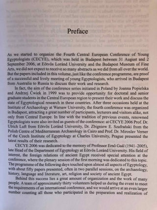 Studia Aegyptiaca XVIII (2007). Proceedings of the Fourth Central European Conference of Young Egyptologists 31 August - 2 September 2006.[newline]M6811a-02.jpg