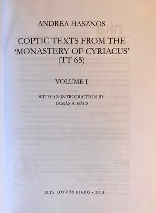 Studia Aegyptiaca XX (2013). Hasznos Andrea, Coptic Texts from the ‘Monastery of Cyriacus’ (TT 65)[newline]M6813a-01.jpg
