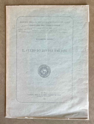 Item #M6829a Il culto divino dei faraoni. BOTTI Giuseppe