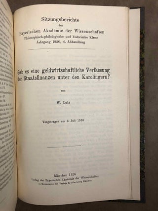 Das Kreuzreliquiar der Reichenau - Eine neue Urkunde zu der Siegesfeier des Ptolemaios IV und die Frage der ägyptischen Priestersynoden - Praetor und Formel - Gab es eine geldwirschaftliche Verfassung der Staatsfinanzen unter den Karolingern?