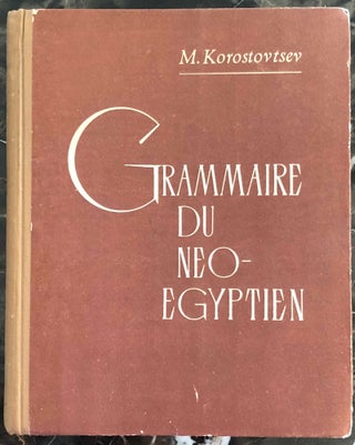 Item #M6837 Grammaire du néo-égyptien. KOROSTOVTSEV Mikhail A[newline]M6837.jpg