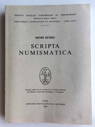 Item #M6853 Scripta numismatica. SEYRIG Henri[newline]M6853.jpg