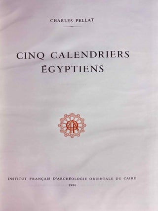 Cinq calendriers &eacute;gyptiens[newline]M6855b-01.jpeg