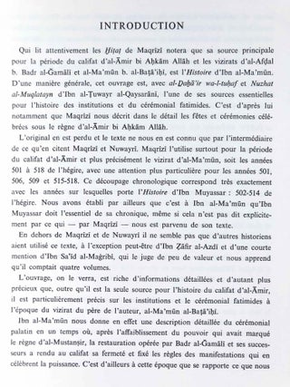 Passages de la chronique d'Egypte d'Ibn al-Ma'mun. Prince Gamal al-Din Abu 'Ali Musa b. al-Ma'mun al-Bata'ihi m. 588 H.[newline]M6858-01.jpg