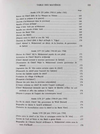 Imams, notables et bédouins du Yémen au XVIIIe siècle. Quintessence de l'or du règne de Chérif Muhammad B. Ahmad. Chronique de 'Abd al-Rahman b. Hasan al-Bahkali.