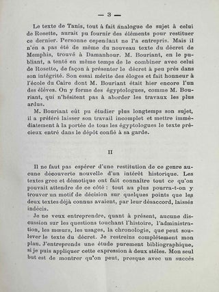 Le d&eacute;cret de Memphis et les inscriptions de Rosette et de Damanhour