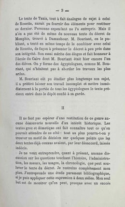 Le décret de Memphis et les inscriptions de Rosette et de Damanhour