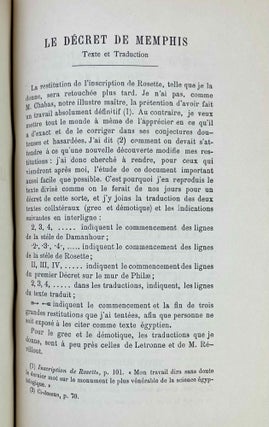Le décret de Memphis et les inscriptions de Rosette et de Damanhour