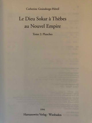 Le dieu Sokar à Thebes au Nouvel Empire. Band 2: Bildteil (plates, without the text volume)
