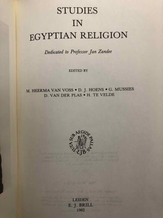 Studies in Egyptian Religion, dedicated to Professor Jan Zandee[newline]M6874-02.jpg