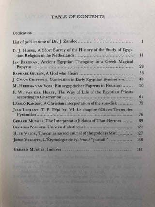 Studies in Egyptian Religion, dedicated to Professor Jan Zandee[newline]M6874-03.jpg
