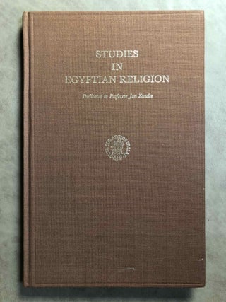 Item #M6874 Studies in Egyptian Religion, dedicated to Professor Jan Zandee. ZANDEE Jan - VOSS...