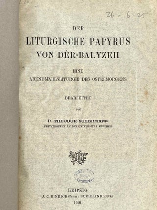Der Liturgische Papyrus von Der-Balyzeh
