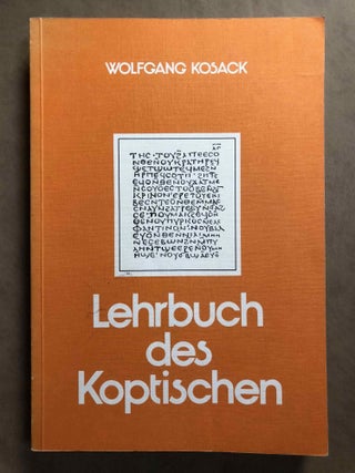 Item #M6891 Lehrbuch des Koptischen. Teil I: Koptische Grammatik. Teil II: Koptische Lesestücke...[newline]M6891.jpg