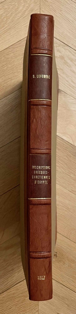 Item #M6892b Recueil des Inscriptions Grecques-Chrétiennes d'Egypte. LEFEBVRE Gustave.[newline]M6892b-00.jpeg