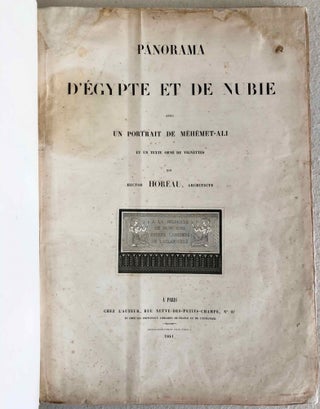 Panorama d'Egypte et de Nubie, avec un portrait de Mehemet-Ali et un texte orné de vignettes