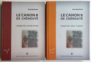 Le canon 8 de Chénouté. Vol. I: Introduction, édition critique. Vol. II: Traduction, index, planches (complete set)[newline]M6902a-02.jpg