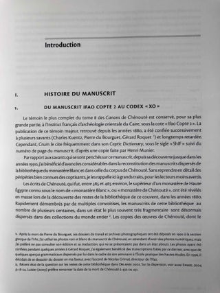 Le canon 8 de Chénouté. Vol. I: Introduction, édition critique. Vol. II: Traduction, index, planches (complete set)