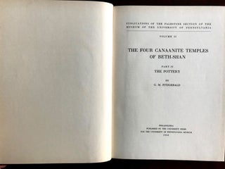 The Four Canaanite Temples of Beth-Shan. Part I: The Temples and Cult Objects. Part II: The pottery (complete set)