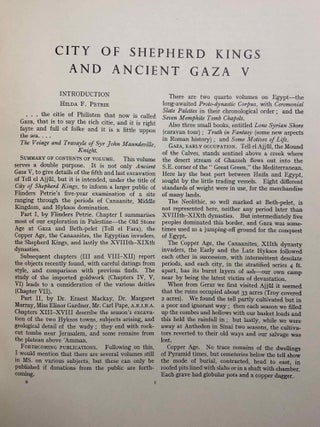 Ancient Gaza. Vol. I, II, III, IV and City of shepherd Kings, and: Ancient Gaza V (complete set)[newline]M6931-40.jpg