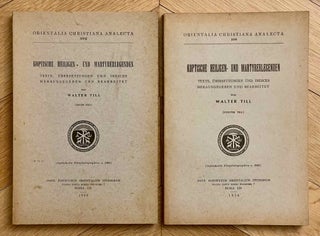 Item #M6948b Koptische Heiligen- und Martyrerlegenden. Texte, Übersetzungen und Indices. Erster...