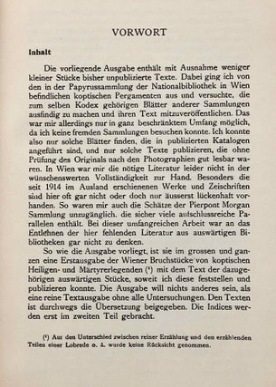 Koptische Heiligen- und Martyrerlegenden. Texte, Übersetzungen und Indices. Erster Teil und zweiter Teil (complete set)