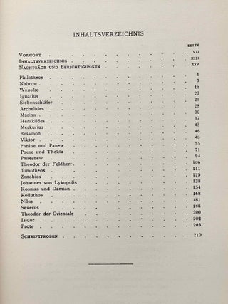 Koptische Heiligen- und Martyrerlegenden. Texte, Übersetzungen und Indices. Erster Teil und zweiter Teil (complete set)